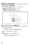 Ballast install Methode・シングルバルブユニットの取付方法